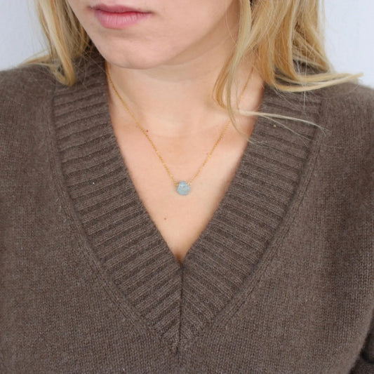 Aquamarine Gemstone Necklace