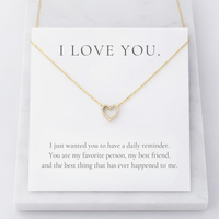 I Love You Open Heart Necklace