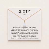 60th Birthday Moonstone Necklace