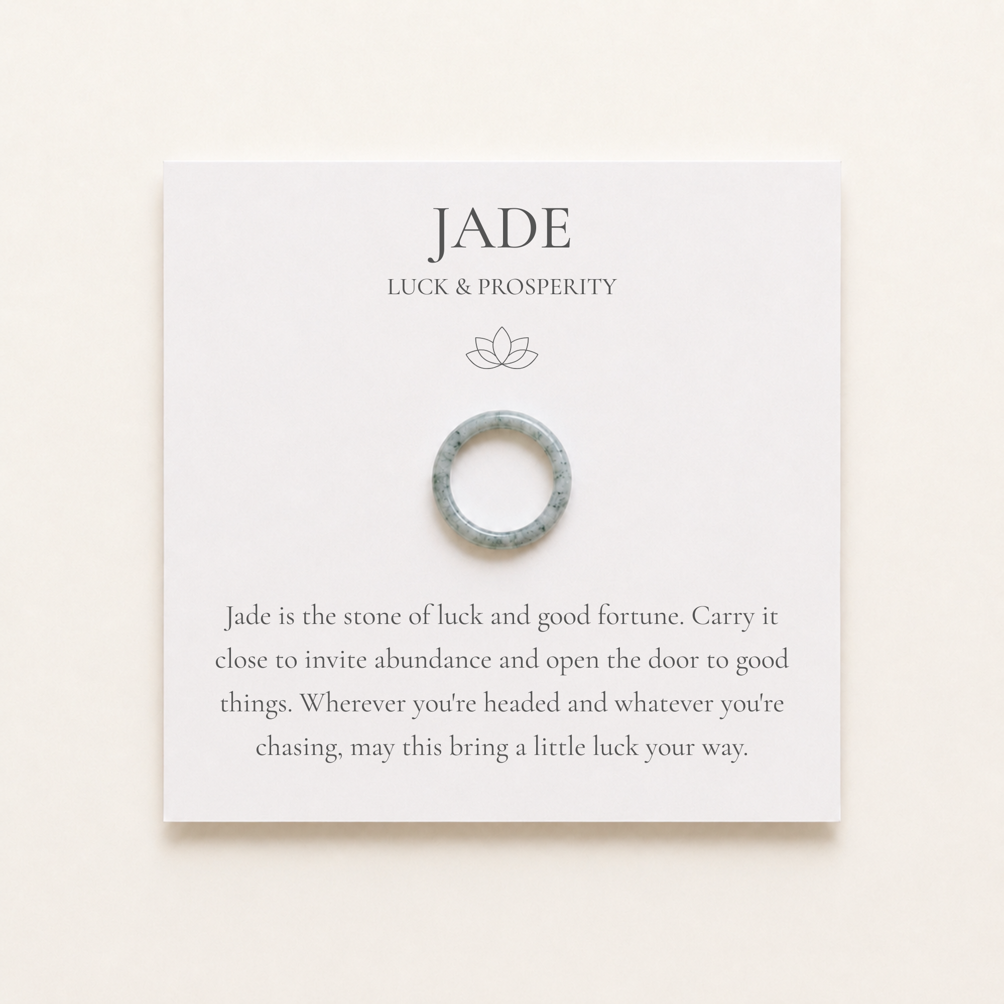 Luck & Prosperity Jade Ring