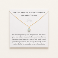 To The Woman Who Raised Him Opal Necklace