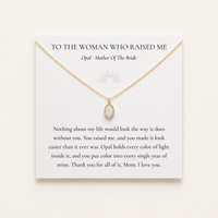 To The Woman Who Raised Me Opal Necklace