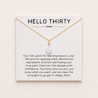 Hello Thirty Moonstone Necklace