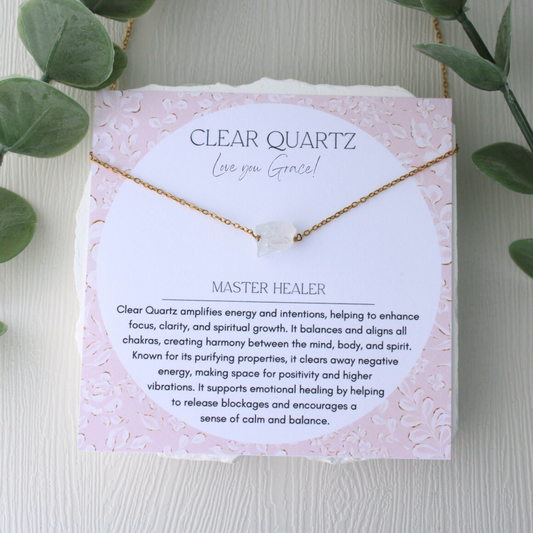 Clear Quartz Gemstone Necklace