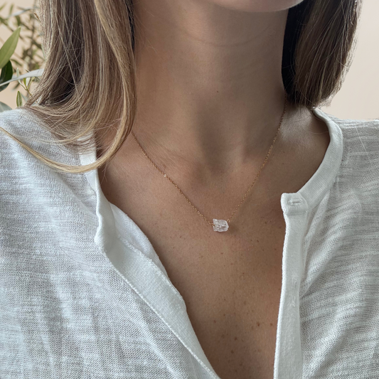 Clear Quartz Gemstone Necklace