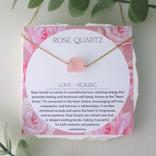 Rose Quartz Gemstone Necklace