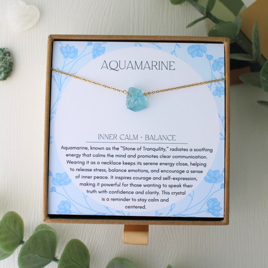Aquamarine Gemstone Necklace